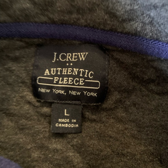 J. Crew Quilted Half Zip Pullover Size L  #BS847 - Picture 3 of 4